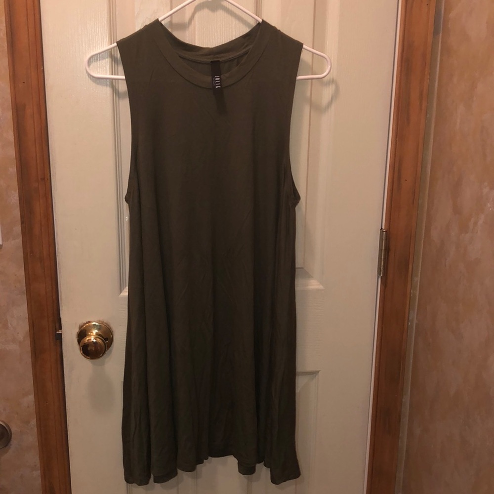 Olive Green Loose Dress